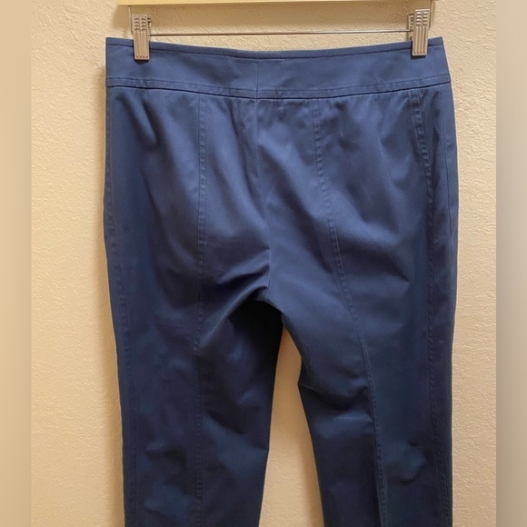 Akris Punto Blue Cropped Pleated Hem Pants Size 6 - Picture 7 of 8